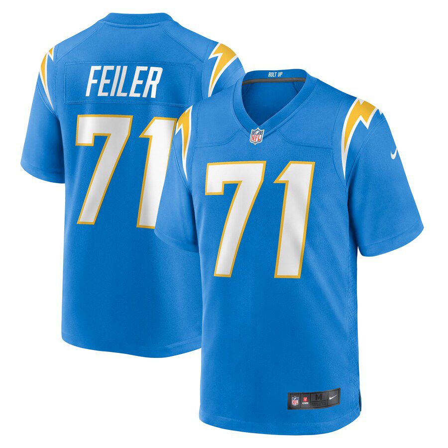 Men Los Angeles Chargers 71 Matt Feiler Nike Powder Blue Game Player NFL Jersey